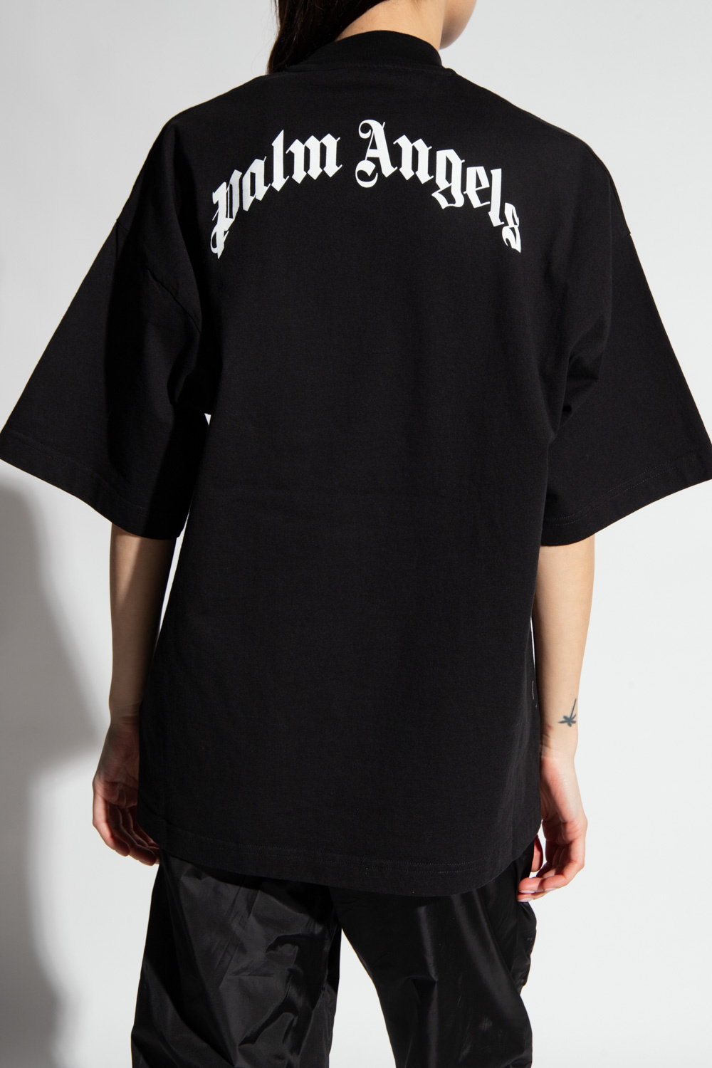 Tシャツ・カットソー Palm Angels Embroidered nylon padded shirt SchaferandweinerShops Australia - Black T - Burberry padded